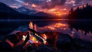 Crackling Fire by the Lake 12 hrs Cure for Deep Sleep