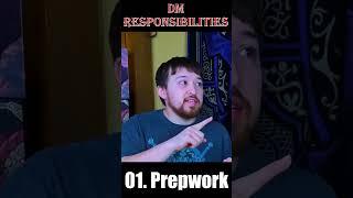 DM Responsibilities Part 1 Prep - #dnd #dnd5e #dm #short #shorts #dndshorts #dmtips #prep #dndprep