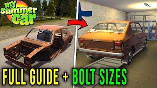 BUILDING A CAR BODY ENGINE WIRES WITH BOLT SIZES FULL GUIDE - My Summer Car