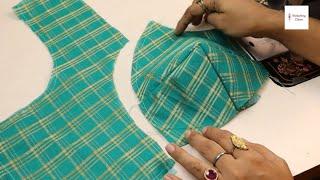 सिंगल कटोरी को डबल कटोरी में कैसे कन्वर्ट करें  Beautiful Katori Blouse Cutting and Stitching