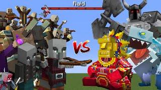 Raid Hardest Difficulty vs Mowzies Mobs in Minecraft