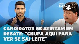 Candidatos se atritam em debate em Fortaleza e fala viraliza Chupa para ver se sai leite