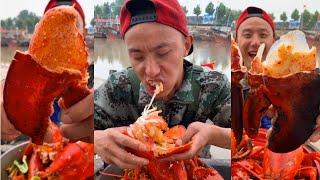 Fisherman Eat Giant Lobster Mukbang  Chinese Seafood Mukbang Show