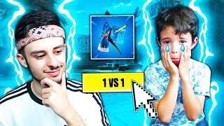 JE DÉFONCE MON PETIT FRÈRE DANS LE NOUVEAU MODE TERRAIN DE JEU sur FORTNITE  1V1 IL RAGE...