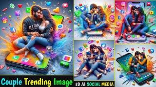 How To Create 3D AI Social Media Image For Couples  Trending AI Couple Social Media Photo Editing