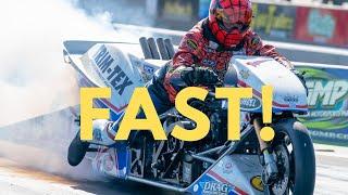 Larry Spiderman McBride Best Run on New Top Fuel Bike