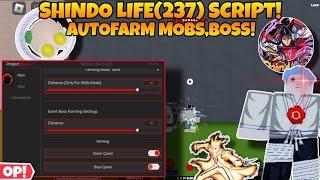 Roblox Shindo Life237 HackScript Auto Farm GreenBoss Quest+Auto Collect DropsImmortal & More