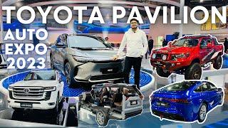 Witnessed Toyota Land Cruiser LC300  Toyota BZ4X  Mirai at Toyota Pavilion  Auto Expo 2023