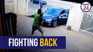 WATCH  Man thwarts would be hijackers by hurling stapler
