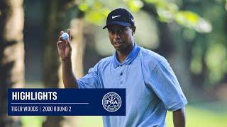 Every Shot from Tiger Woods Second Round  PGA Championship 2000