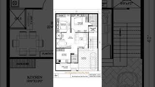 30x40 east facing house plan  30x40 2 bedroom house plan #housedesign #houseplans #homeplan #2bhk