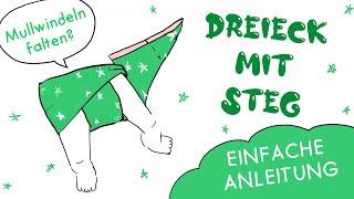 Mullwindeln falten Dreieck mit Steg - Anleitung von StoffyWelt