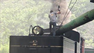 Steam Train Belching Heavy Black Smoke  How Steam Engines Get Refueled With Water Cass Scenic RR