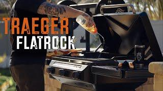 NEW Flat Top Griddle CHAMP??  Traeger Flatrock Unboxing Seasoning and First Look