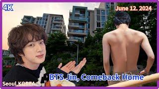 BTS Jin Comeback Home after discharge from the military  Embassies around BTS Home  4K