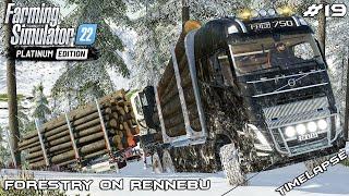 VOLVO in DEEP SNOW with CHAINS and WINCH  Forestry on RENNEBU  FS22 Platinum Edition  Episode 19