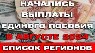 Начались выплаты Единого пособия в августе 2024 Список регионов