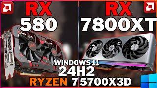 RX 580 vs RX 7800 XT - EVOLUÇÃO DA AMD 7 ANOS