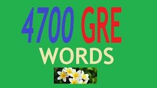 4700 GRE English Words with meaning - part 1
