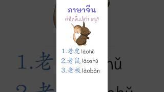 ภาษาจีน คำใดที่แปลว่า หนู?