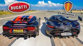 BUGATTI vs KOENIGSEGG Drag Racing the WORLDS MOST EXPENSIVE CARS