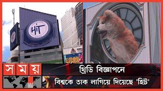 বিলবোর্ডে দেখা যাবে বিরাটকায় থ্রিডি কুকুরছানা  3D Billboard  Hit  Advertising  Technology