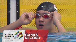 Swimming Mens 100m butterfly finals  Games Record  29th SEA Games 2017