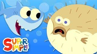 10 Little Fishies - Featuring Finny The Shark  Kids Songs  Super Simple Songs