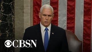 Pence announces Biden as winner after Congress finishes electoral vote count