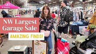 Shopping The Largest Garage Sale  Amazing finds  Vintage Thrift with Me