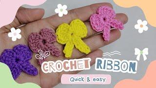 How to Crochet Ribbon    Merajut pita mudah dan cepat