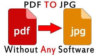 How To Convert PDF to JPG Without Internet and Without Any Software  PDF to JPG Converter Offline