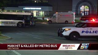 Police 1 dead after being hit by Metro bus in Westwood