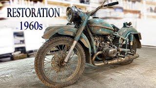 Восстановление старого мотоцикла из 1960-х  Old Soviet motorcycle full Restoration