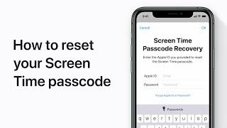 How to reset your Screen Time passcode on iPhone iPad and iPod touch — Apple Support