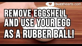 Awesome remove eggshell and use the egg as a rubber ball - Lifehack