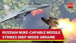 Russian Ballistic Missile Destroys Ukrainian Airfield Blows Up Fighter Aircraft & Vehicles  Watch