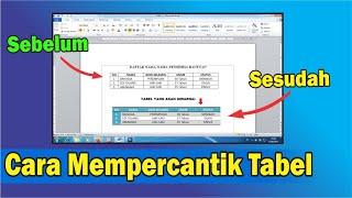 Cara Mempercantik TABEL di Word