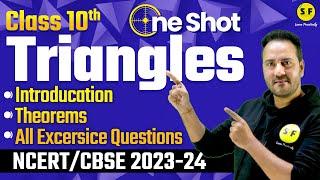 Triangles One Shot Maths  Class 10 Maths NCERT CBSE 2023-24  Ushank Sir Science and Fun