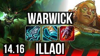 WARWICK vs ILLAOI TOP  1017 Legendary 500+ games  EUW Master  14.16