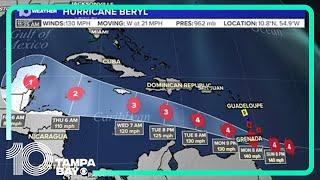 Tracking the Tropics Category 4 Hurricane Beryl prompting storm watches and warnings