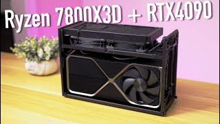 The smallest water cooled CPU + RTX 4090 Gaming PC build