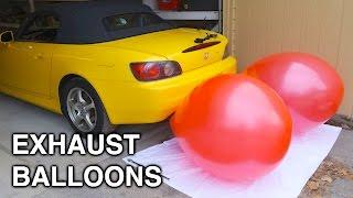 Inflating Balloons With An Exhaust - How Much Air Do Cars Use?