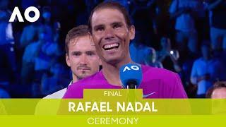 Mens Singles Ceremony  Rafael Nadal v Daniil Medvedev F  Australian Open 2022