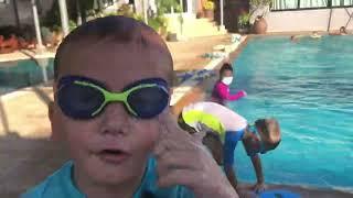 Kids swimming