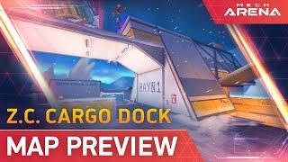 Map Preview Z.C. Cargo Dock  New Deathmatch 5v5 Map Trailer  Mech Arena