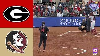 Georgia Softball Highlights vs Florida State  2024 Clearwater Invitational Highlights  21724