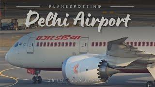 Delhi Airport Plane Spotting  Golden Hour Arrivals and Departures  Runway 29LR  Close-up Action