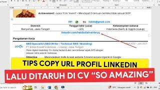 TERLIHAT PROFESIONAL Cara Salin URL Profil LinkedIn untuk Curriculum Vitae CV