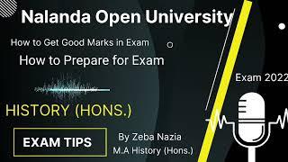 NOU Patna History Hons. Exam Tips by Zeba Nazia  Exam 2022